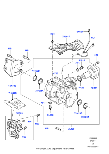 Aks Keçesi Ön Difransiyel Sol Dış -Lr003155-J9C7801 (Jaguar)-/Freelander 2