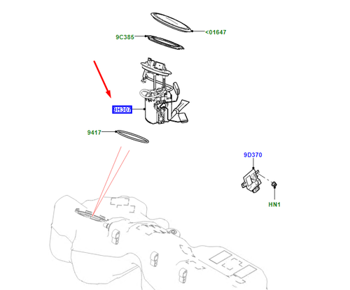 Yakıt Pompası Komple ( DEPO İÇİ )-LR117839 H-T4A17194 (JAGUAR)-R.R.VELAR
