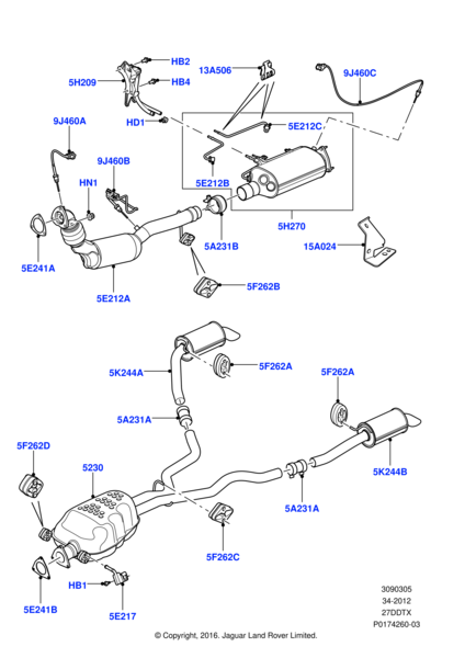 Egzoz Gaz Okuyucu Sensörü-Lr014310-C2Z6459 (Jaguar)-2.7 - 3.6/Range Rover Sport