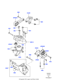 Motor Takozu Üst-Lr000597 H-J9C1511 (Jaguar)-2.2/Freelander 2