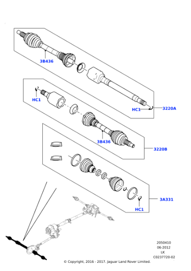 Aks Ön Sol Komple-Lr034532 B.-Lr045440-Lr064252-Lr041970-Lr041969-Lr064634-/Range Rover Sport-Range Rover New