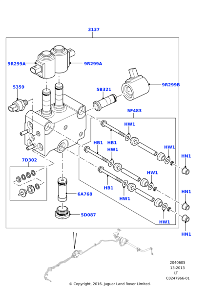 Ace Valf Blok ( Oringi )-Rvw100010 A-Td5/Range Rover Sport - Discovery 2