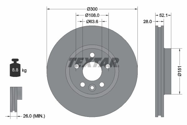 Fren Diski Ön ( Adet )-Lr007055 T-Lr000571-J9C2103 (Jaguar)-/Range Rover Evoque-Freelander 2