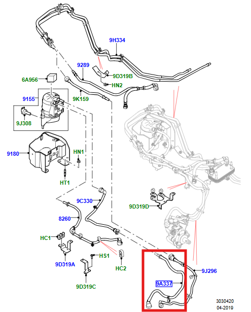 Yakıt Borusu-LR083488-Range Rover Sport