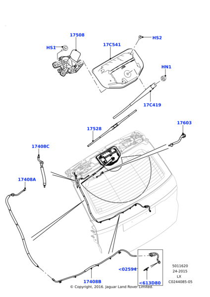 Arka Silecek Kolu-Lr043986-/Range Rover Sport