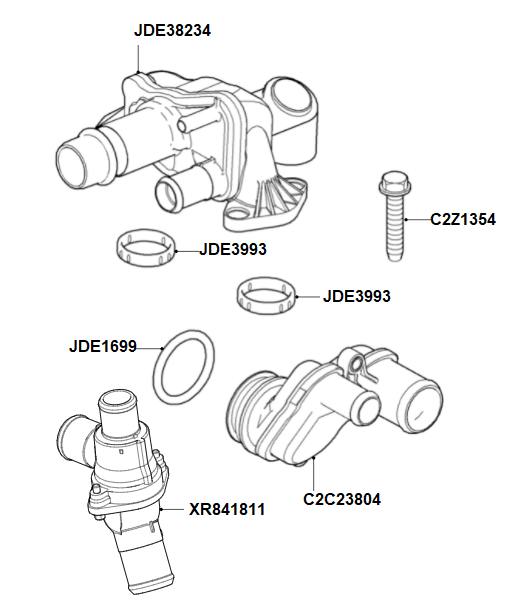 Termostat Komple-Xr841811 E-/Jaguar