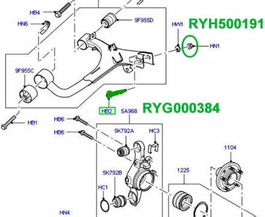 Aks Taşıyıcı Civatası Arka Üst-Ryg000384 B-/Range Rover Sport