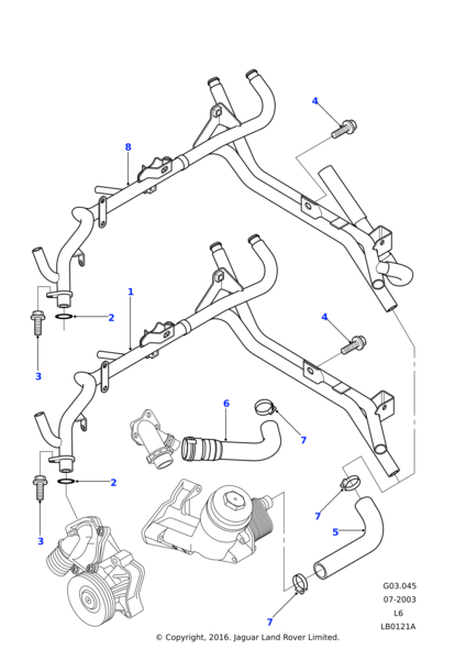 Radyatör Su Borusu (Autom. Şnz) -Stc4538 L-8510070-Td4/Freelander 1