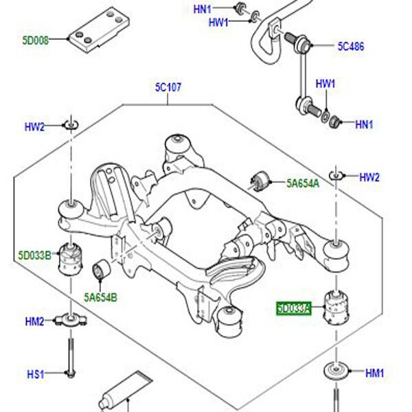 Arka Travers Burcu Öne Gelen-Khc000050 K-/Range Rover New 2