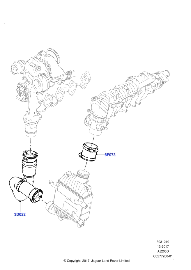 İntercooler Hortumu-Lr092416-T2H7732 (Jaguar)-2.0 Dizel/Range Rover Range Rover Velar