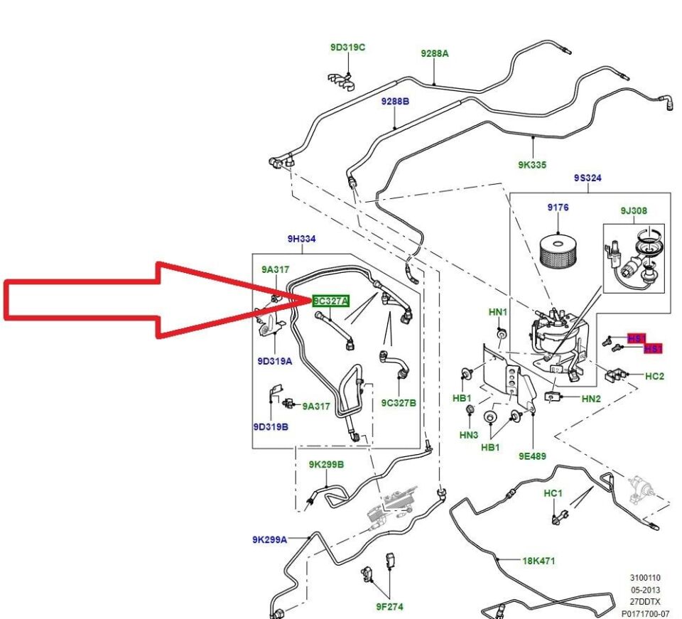 Mazot Pompa Ara Hortum-Wjp501980-2.7/Range Rover Sport-Discovery 3