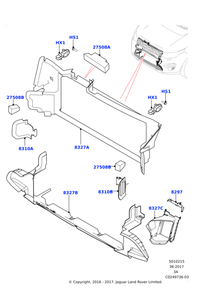 Deflektör Ön Alt-Lr066111-/Range Rover Sport