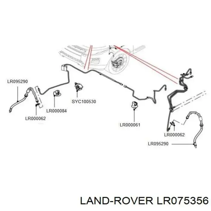 Fren Hortumu Ön Sağ-Lr095287 F.-Lr075356-Lr057827-Lr135811-/Discovery Sport