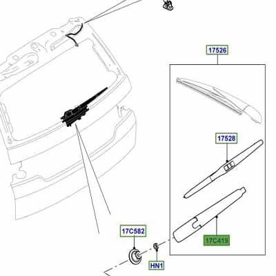 Arka Silecek Kolu-Lr064429 B ( SİLECEK DAHİL )-/Discovery Sport