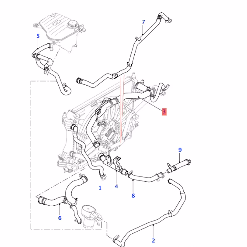 Radyatör Üst Hortumu-C2D52013 O-C2D20061-Jaguar