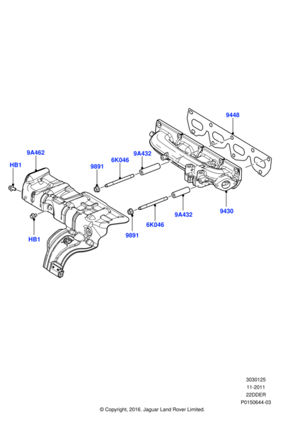 Egzoz Manifold Saplaması ( Adet )-Lr000657-/Freelander 2
