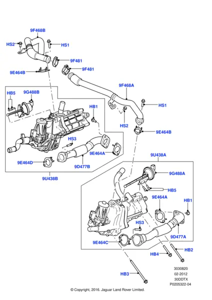 Egr Contası-Lr038333 L-Lr013331-C2S47777 (Jaguar)-/Range Rover Sport