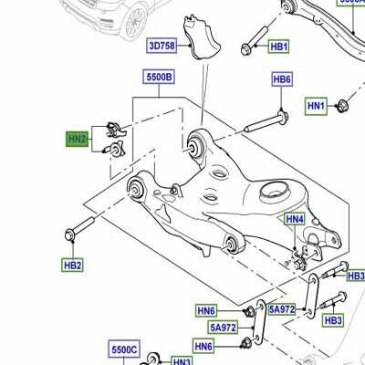Salıncak Somunu-Lr038365-/Range Rover Sport