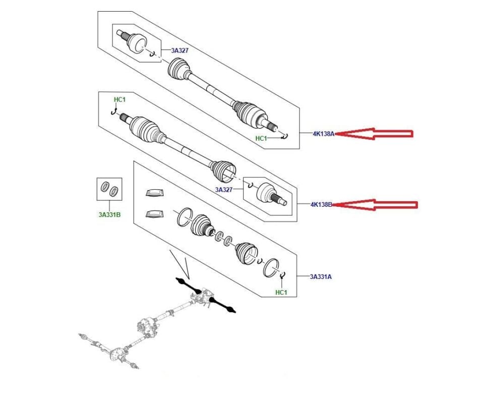 Aks Komple Arka Sağ-Lr078570 F-Lr053789-Lr161701-/Range Rover Sport
