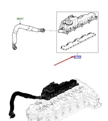 Motor Üst Havalandırma Kapağı ( YAĞ SEPARATÖRÜ )-LR125596-JDE40780 (JAGUAR)-R.R.SPORT