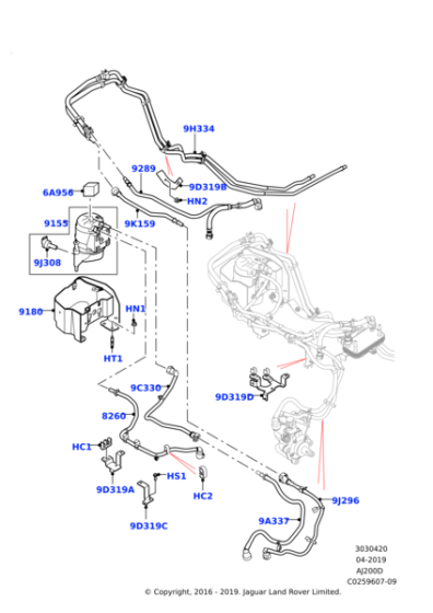 Yakıt Filtre Hortumu-LR095136-LR083487-JDE39493 (JAGUAR)--R.R.EVOQUE-D.SPORT