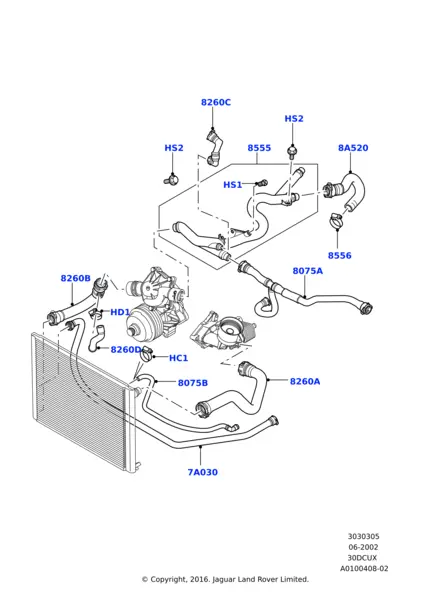 Radyatör Üst Hortumu-Pch001220-Pch001221-3.0/Range Rover New 2