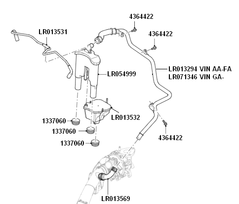 Yağ Separatör Rezervuarı-Lr013532 L-Jde9859 (Jaguar )-/Range Rover Sport-Discovery 3-4
