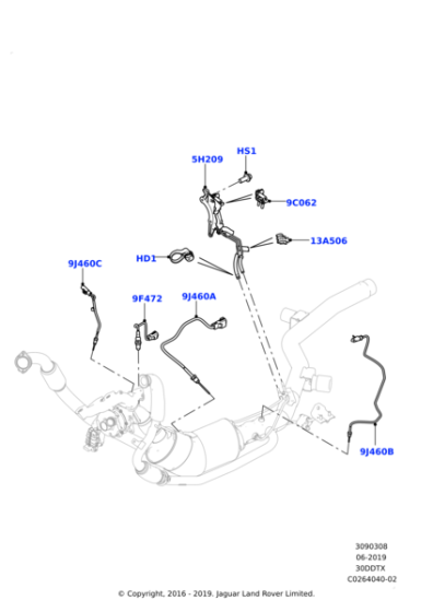 Partekül Filtre Sensörü Orta (Yeşil)-Lr062037 A-/Range Rover Sport