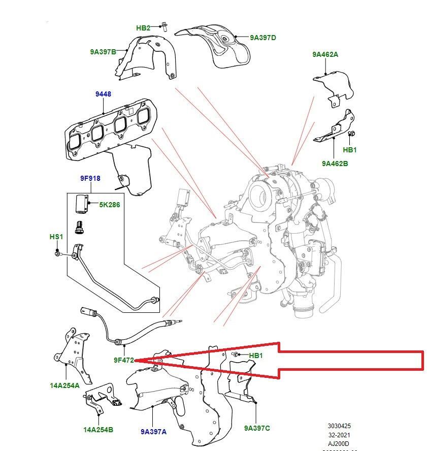 Turbo Gaz Sıcaklık Sensörü ( Sarı Renk )-Lr082481 A-Jde39469 (Jaguar)-2.0 Dizel/Range Rover Sport
