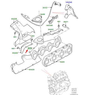 Egzoz Manifoldu-LR104015 L-LR081624-JDE39711 (JAGUAR)-JDE36899 (JAGUAR)-R.R.VELAR-DİSCO 5
