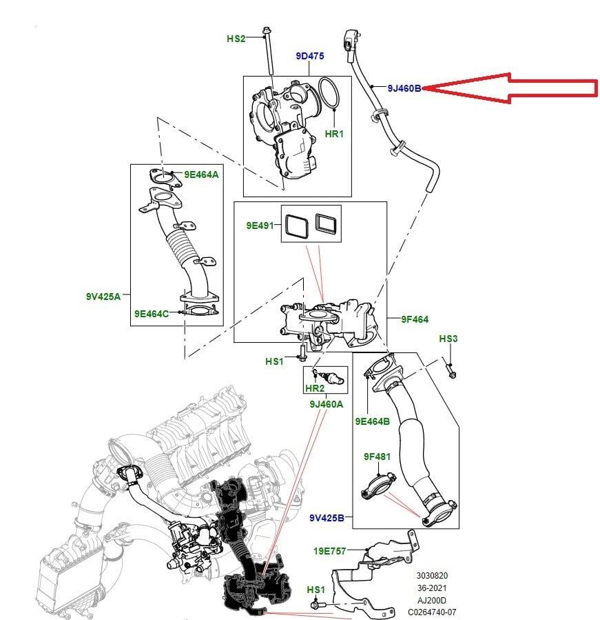 Basınç Sensörü-Lr083304 N-Lr073871-Lr108955-Jde38437 (Jaguar)-/Range Rover Evoque