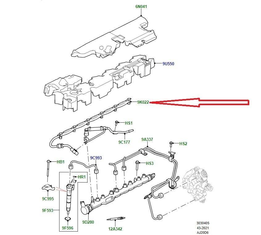 Enjektör Geri Dönüş Hortumu-LR125521-Range Rover New