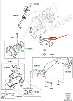 Egr Destek Braketi-LR082312-JDE38895-Range Rover Sport