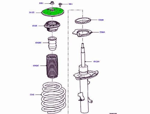 Amortisör Üst Takozu Ön ( R-L )-Lr032578 G-Lr001145-Lr024477-J9C7007 (Jaguar)-/Range Rover Evoque-Freelander 2