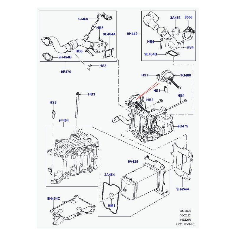 Egr Valf Contası-Lr022777-4.4 Dizel/Range Rover New 2