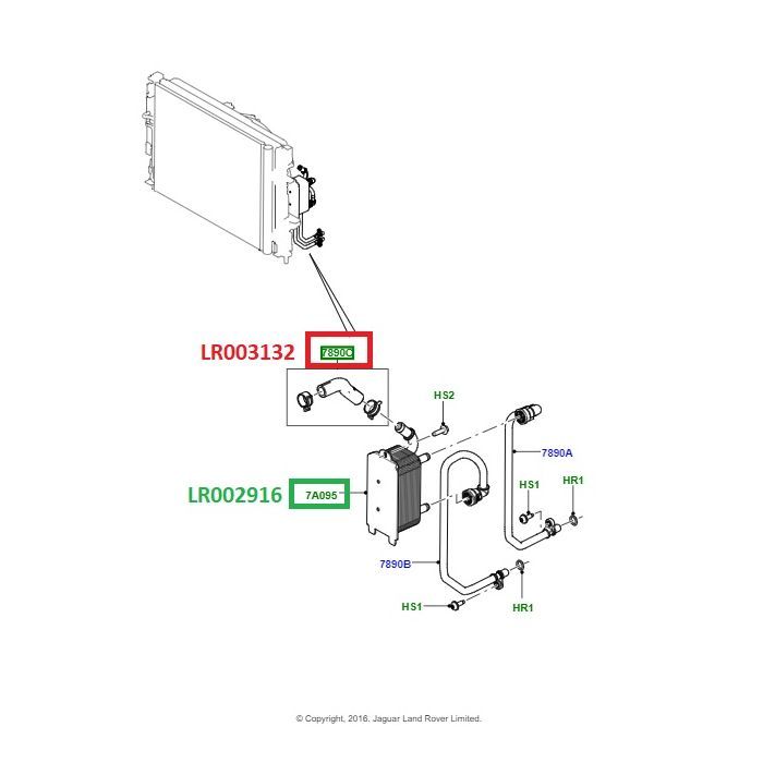 Şanzıman Yağ Soğutucu Hortumu-Lr003132-2.0-2.2-3.2/Range Rover Evoque-Freelander 2