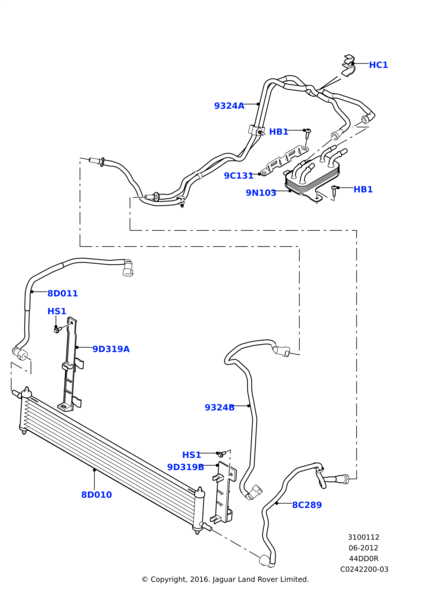 Yakıt Soğutucu Radyatör Hortumu-Lr035628-/Range Rover Sport-Range Rover New