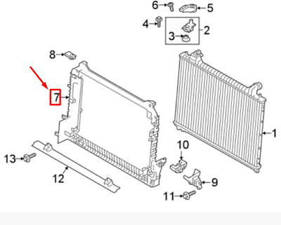 Radyatör Çerçevesi-Lr141170-/Range Rover Range Rover Velar