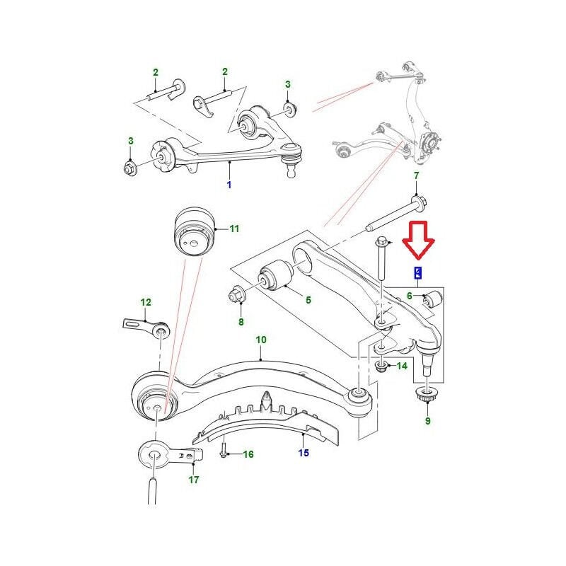 Salıncak Ön Alt Burcu (R-L)-MRT.04612-T2H19026-T2H19029-T2H3194-T2H3195-JAGUAR