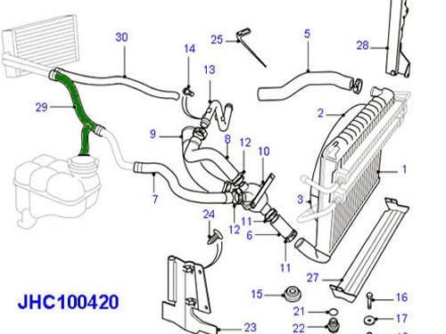 Motor Su Tank Hortumu-Jhc100420 Y-4.6/Range Rover New