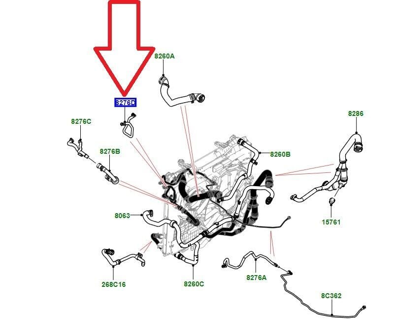Radyatör Hortumu-LR128305-New Defender