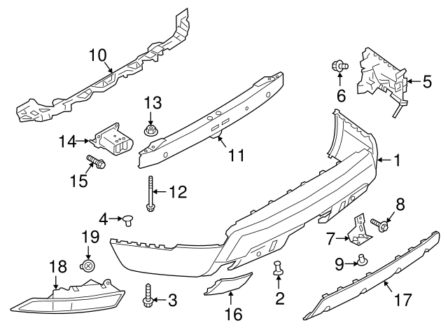 Arka Tampon Braketi Orta-Lr083041-/Discovery 5