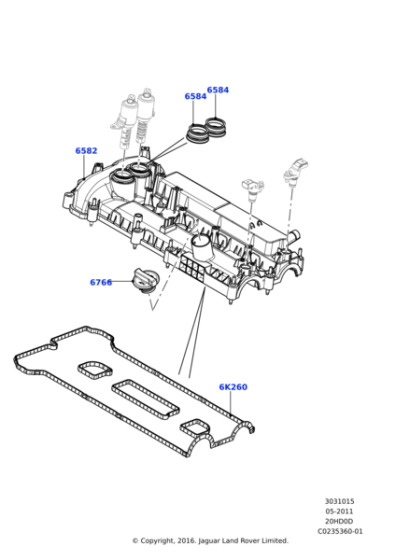 Eksantrik Selonoid Contası-Lr070359-Lr024972-Jde27461 (Jaguar)-Jde38065 (Jaguar)-2.0 Benzinli/Range Rover Evoque-Freelander 2