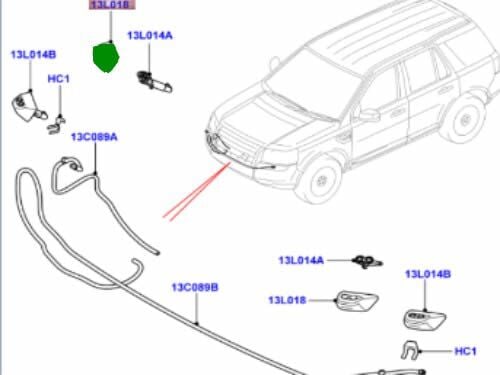 Ön Far Su Fıskiye Kapağı Sağ-Lr087422-Lr022133-Lr022142-/Freelander 2