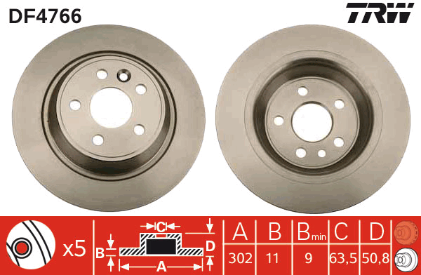 Fren Diski Arka ( Adet )-Lr027123 T-/Range Rover Evoque