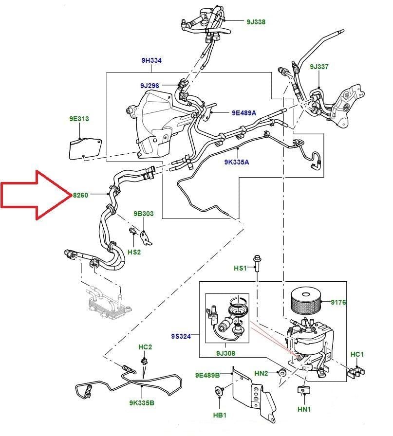 Mazot Boru Seti-Lr015422-/Range Rover Sport