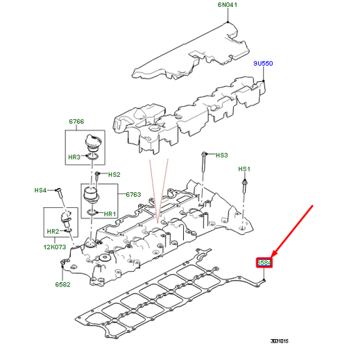 Külbütör Kapak Contası ( Adet )-Lr125592 E-Jde40791 (Jaguar)-3.0 Dizel/Range Rover Sport