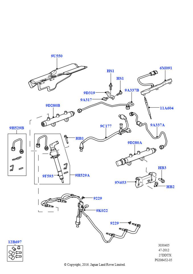 Sensör Sport Enjektör Raıl Sol ( Euro4 )-Lr020020-Lr005553-2.7/Range Rover Sport