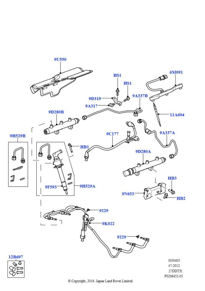 Sensör Sport Enjektör Raıl Sol ( Euro4 )-Lr020020-Lr005553-2.7/Range Rover Sport