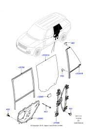 Arka Yan Kapı Camı Sağ-Lr034303-Lr052676-4.4/Range Rover New